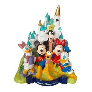 Vintage WDW Disney Cinderella Castle Penny Bank Mickey Mouse Piggy Bank Retro